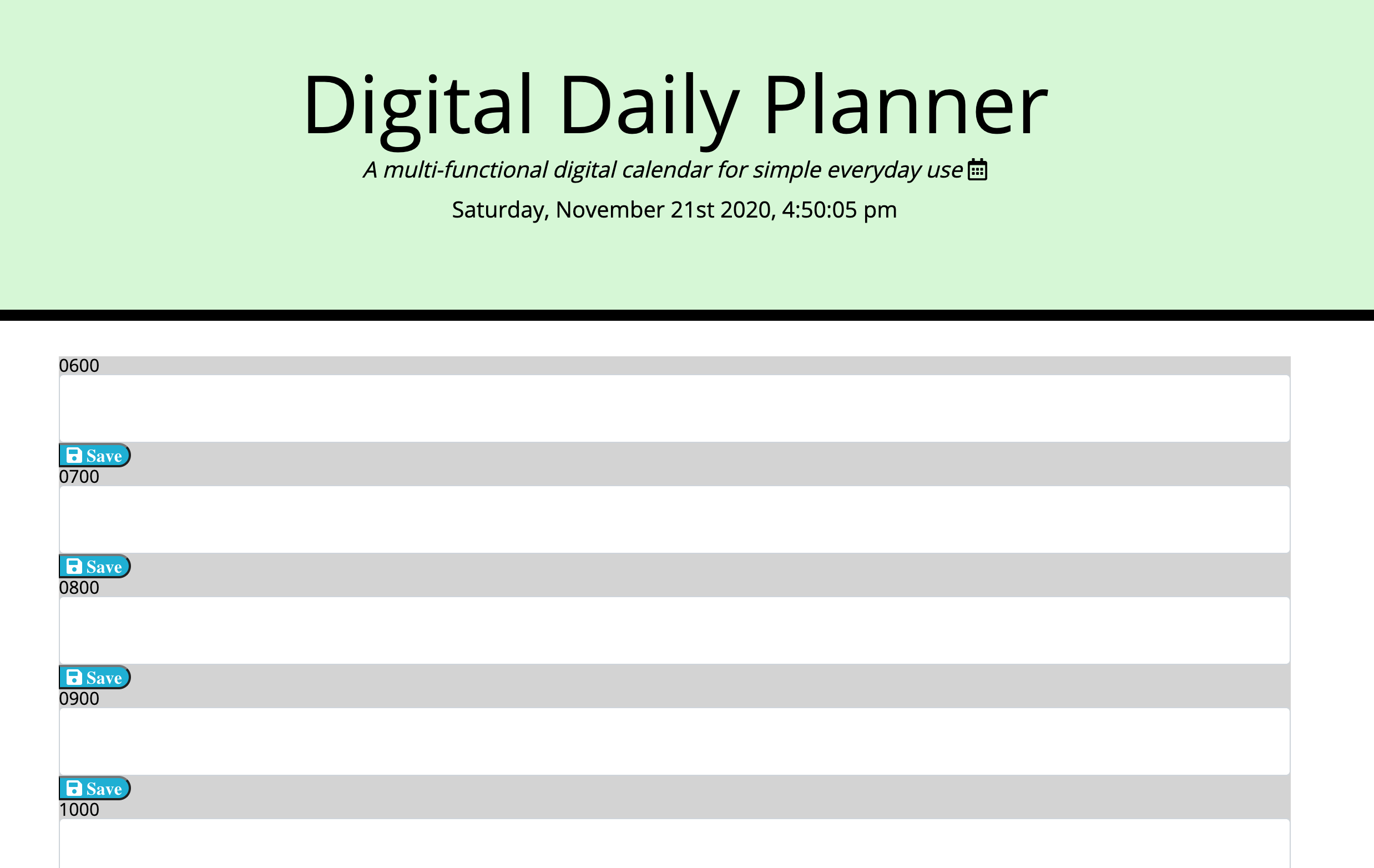 Planner Screenshot
